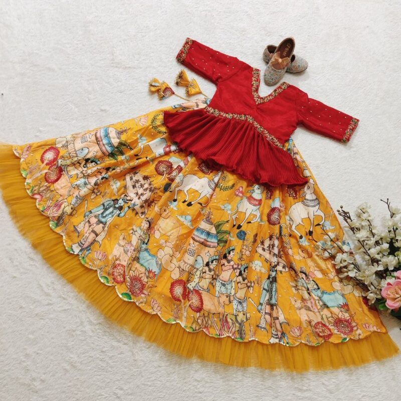 Sequins Embroidered with Beautiful Printed-Work - Image 7