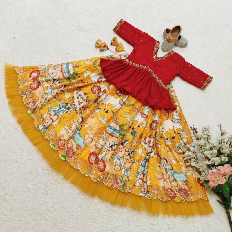 Sequins Embroidered with Beautiful Printed-Work - Image 5