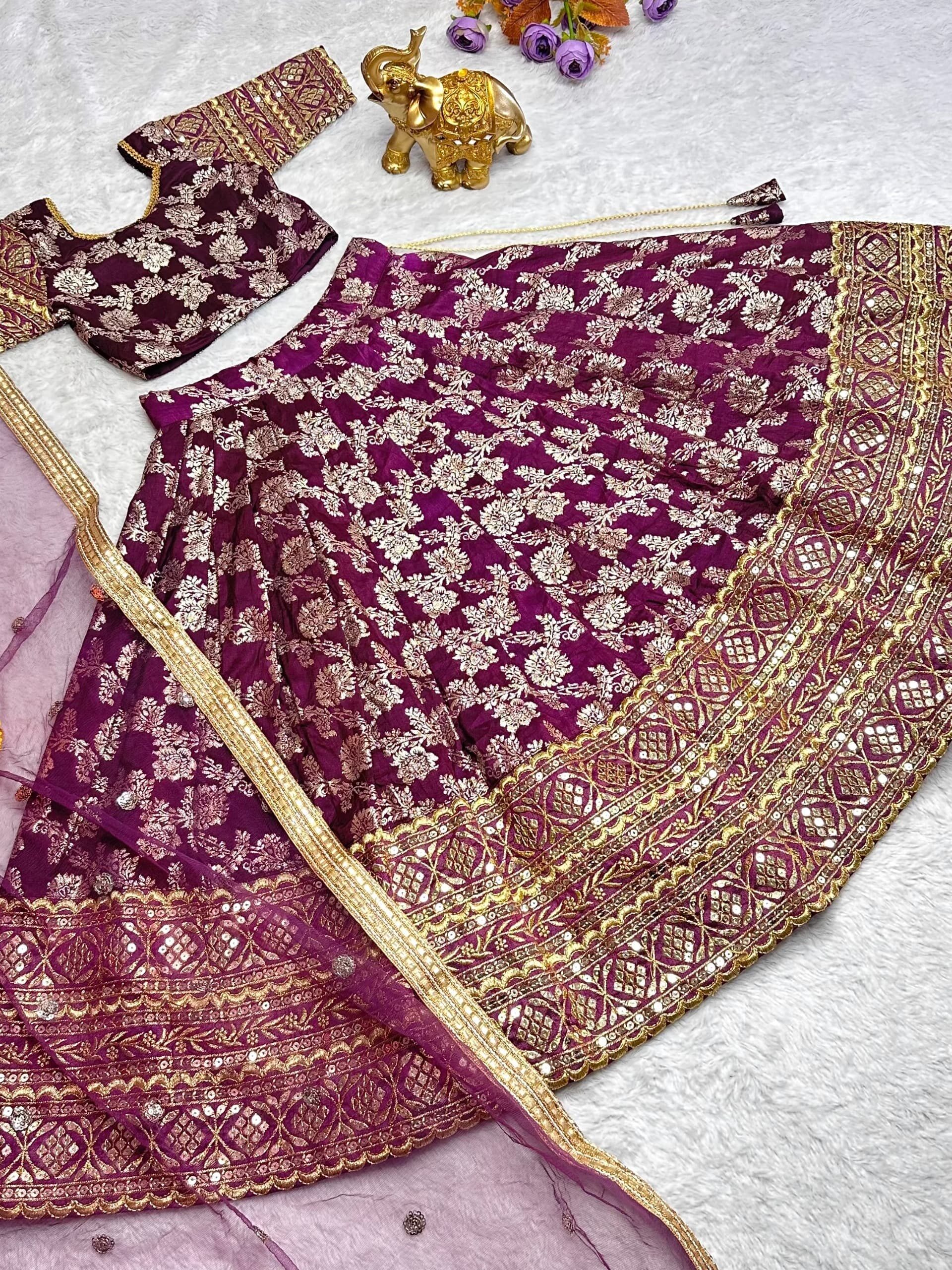 Lehenga Choli -Heavy Sequins Embroidery Viscose - Image 6