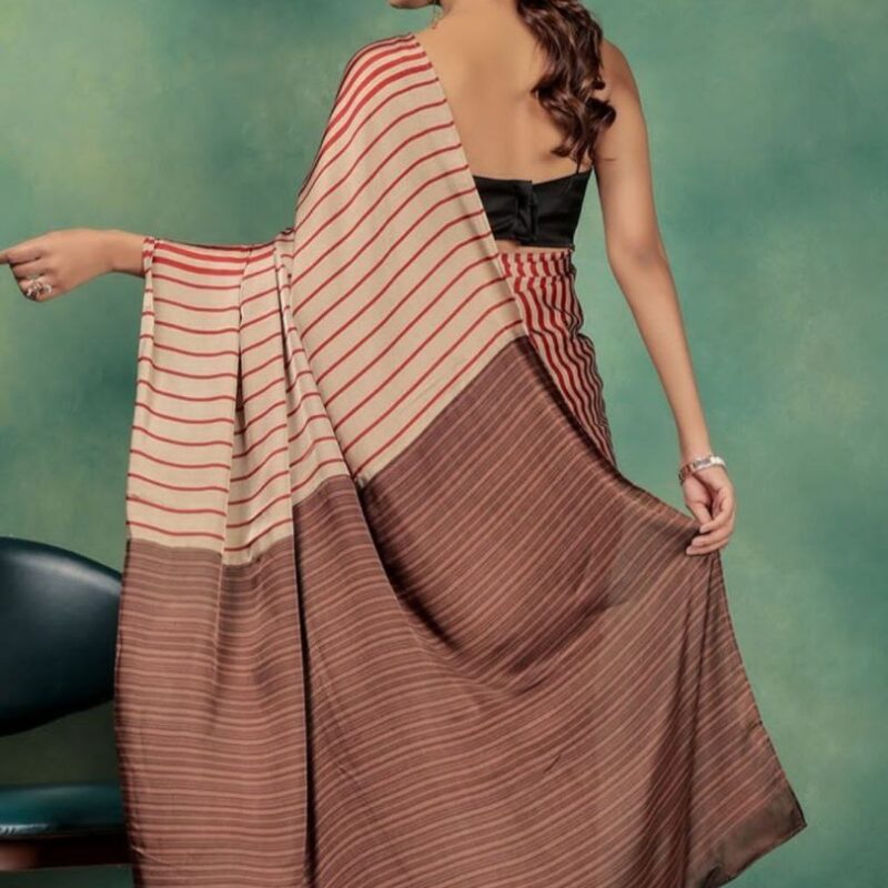 Bandhej Semi Gajji Silk Saree - Image 2
