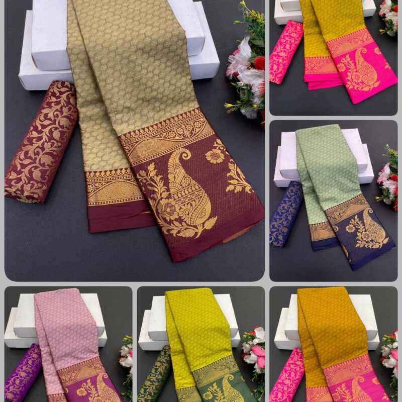 Primeisha Pure Mercerised Cotton Silk Saree