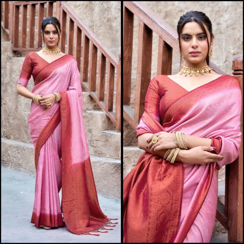 Primeisha Kubera Pattu Silk Saree - Rich Pallu & Brocade Blouse