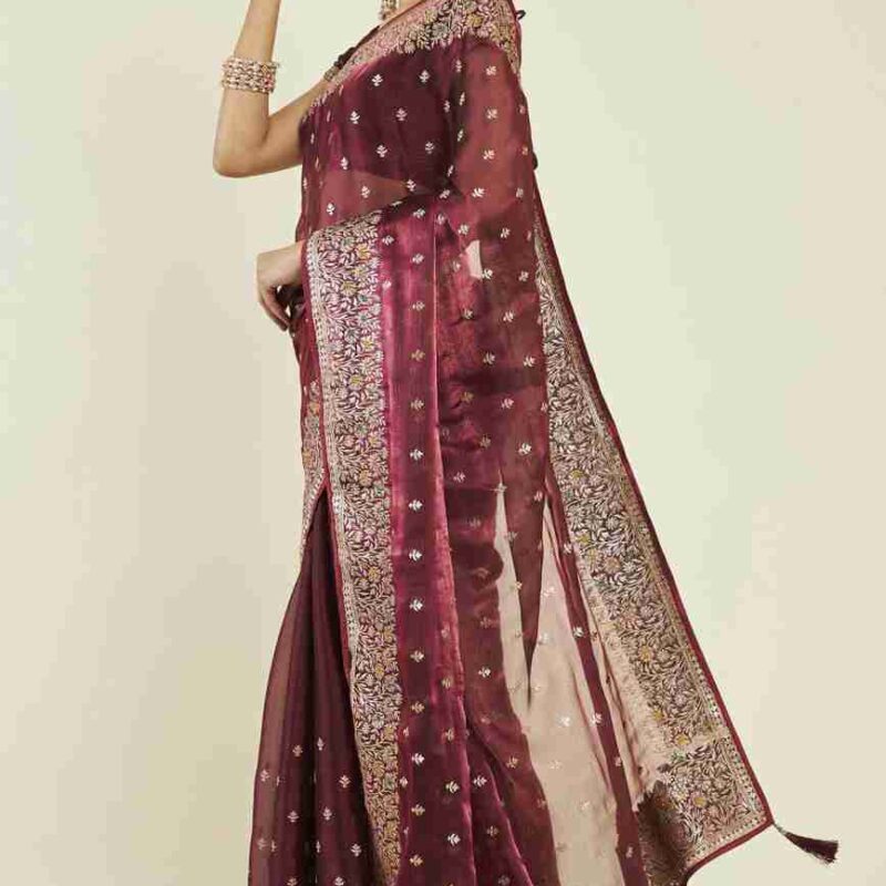 Primeisha Presenting Soft Burberry Silk Saree With Exquisite C-Pallu Work - Image 2