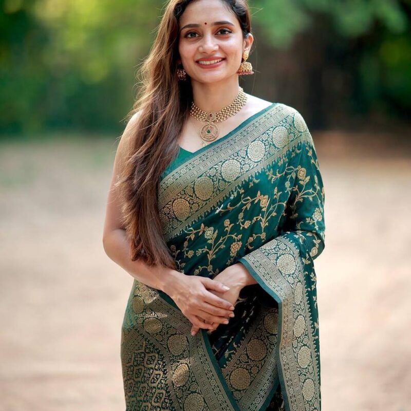 primeisha Presenting Organic Lichi Silk Banarasi Saree – Lightweight Elegance for Weddings