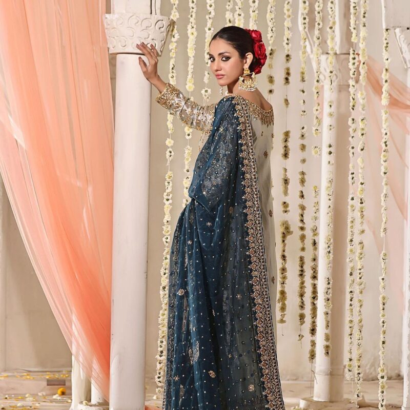 Primeisha Presenting Premium Jimmy Chu Silk Embroidered Kurti Set with Dupatta - Image 6