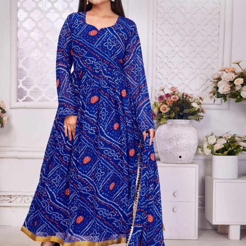 Georgette Gown with Dupatta - Image 8