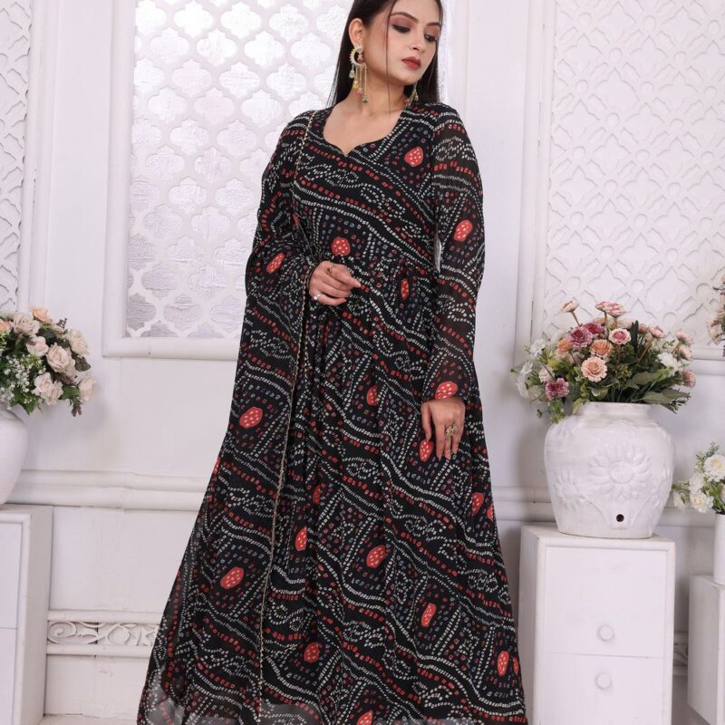 Georgette Gown with Dupatta - Image 7
