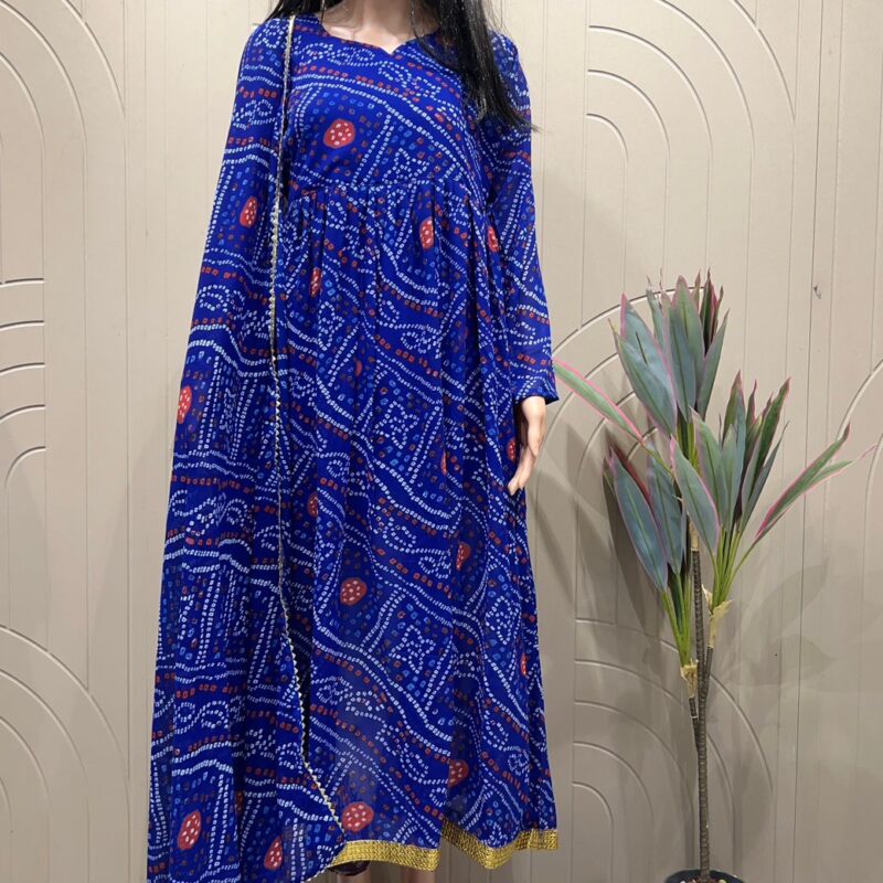 Georgette Gown with Dupatta - Image 3