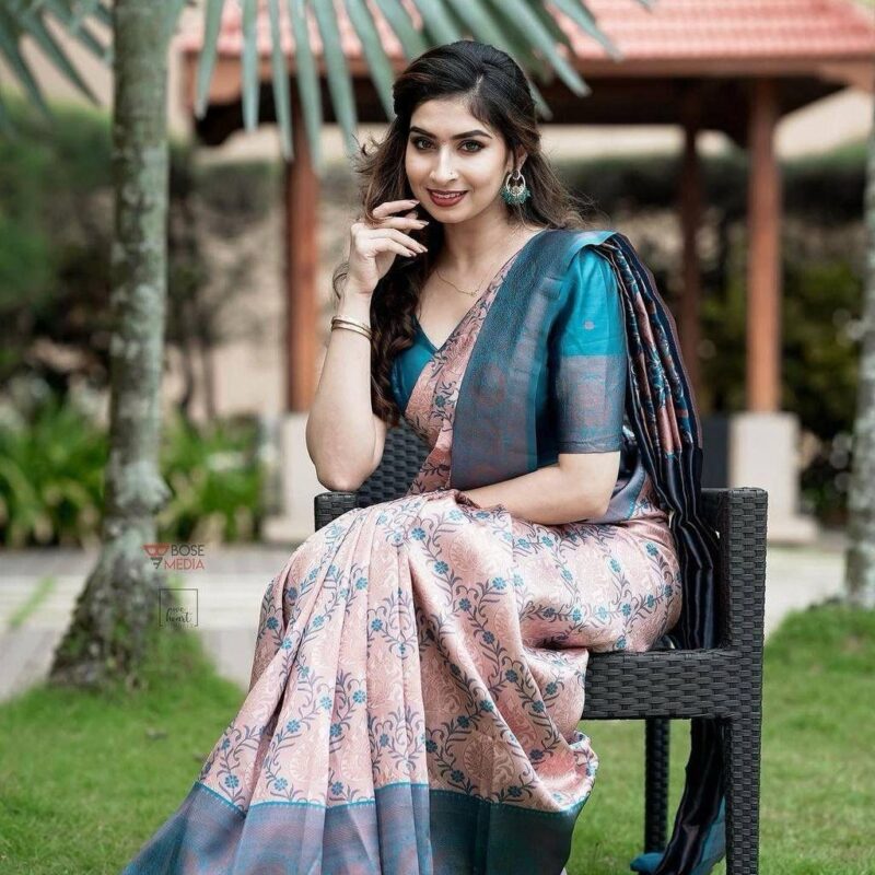 Primeisha Kanjivaram Pure Silk, Cotton Silk Saree - Image 4