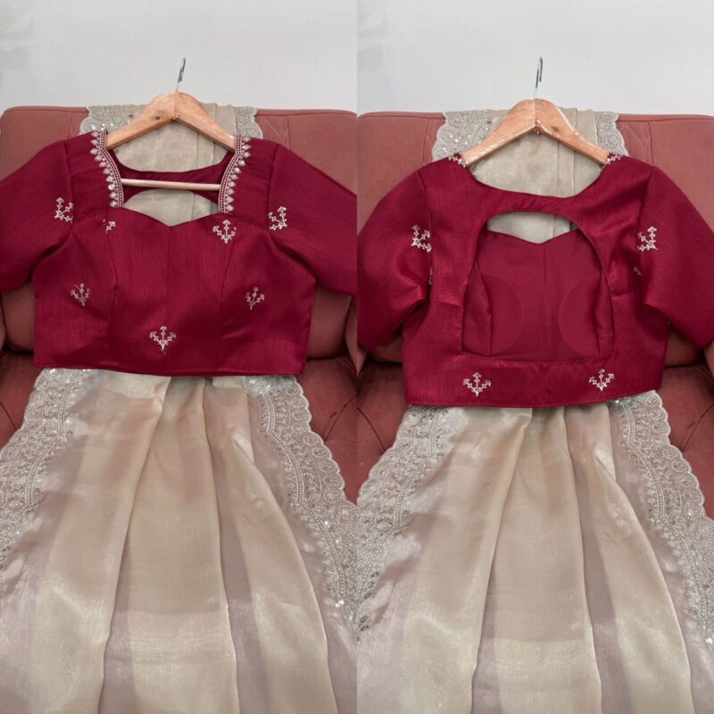 Primeisha Presenting Elegant Designer Saree in Jimmy Choo Fabric with Thread & Sequin Work - Image 2