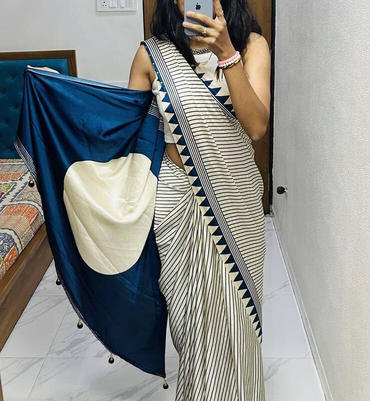 Pure Gajji Soft Silk Saree – Lagdi Patta Style - Image 2